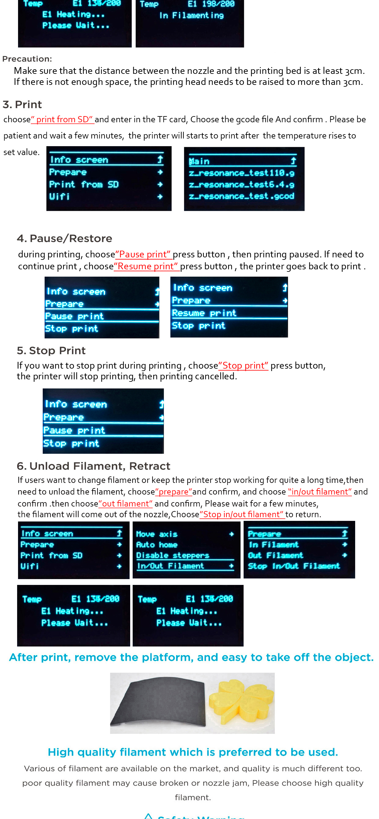 K2 plusManualEnglish EASYTHREED 3D Printer